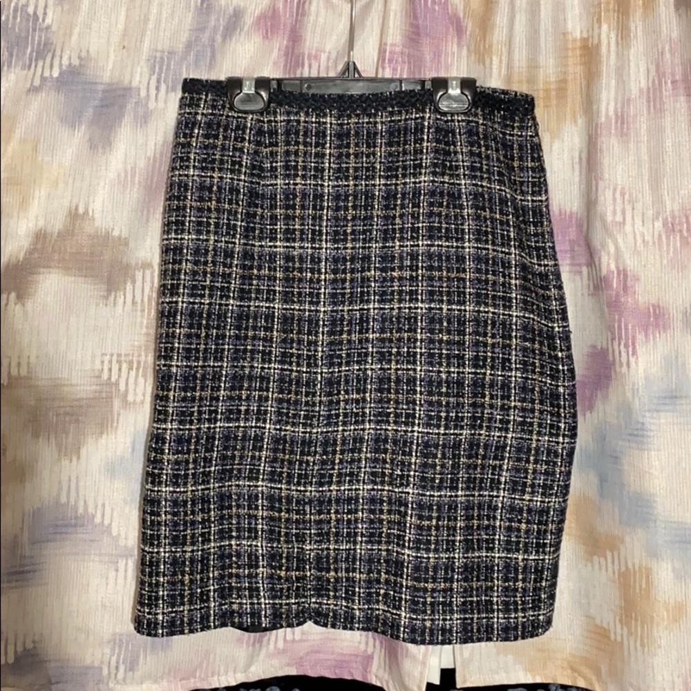 Vintage 90s Plaid checkered Laura Scott skirt